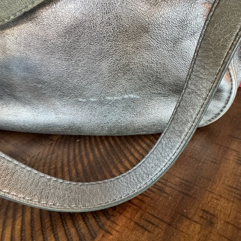 Coach Silver Leather Crossbody Bag - Picture 7 of 10